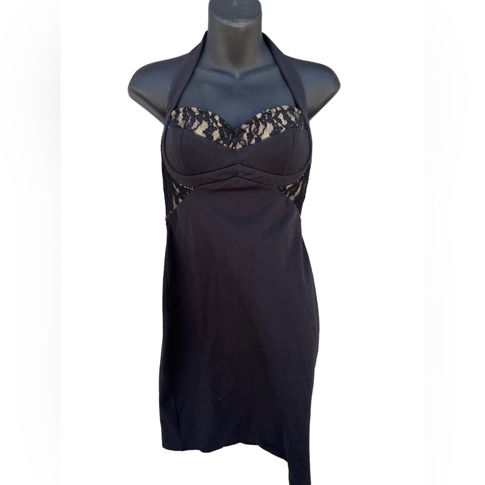Moda International Black and Cream Lace Dress - Picture 2 of 5